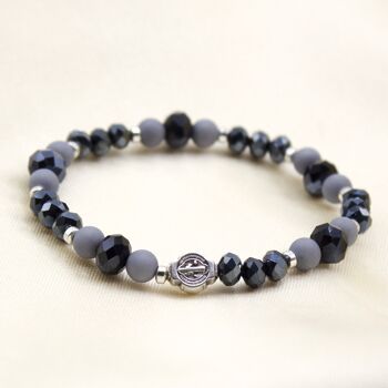 Bracelet Bente gris noir