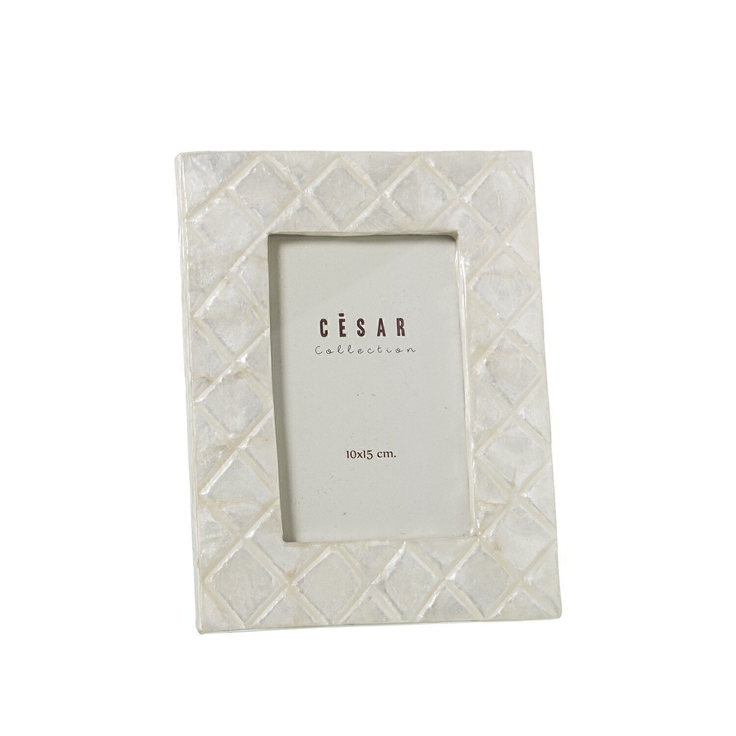 FOTOHALTER PERLMUTT 10X15CM NATUR RHOMBOS RELIEF LL38991