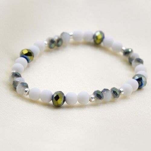 Armband Bente greenish pearl