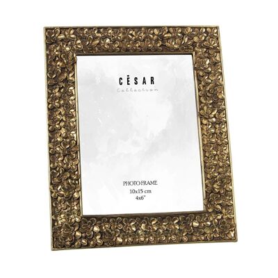 RESIN PHOTO HOLDER 10X15CM GOLD EXT:17X1.8X22CM LL39251