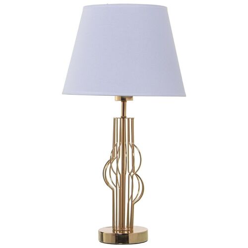 LÁMPARA SOBREMESA METAL DORADO+92205, 1XE27,MAX.40W NO INCL °30X57CM, BASE:°12X38CM LL39893