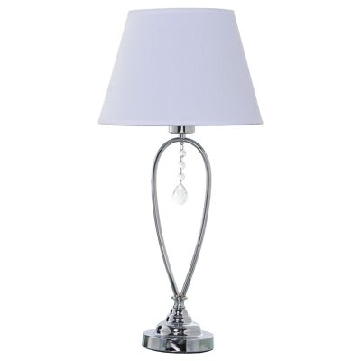 SILVER METAL TABLE LAMP+92280, 1XE27,MAX.40W NO IN °28X57CM, BASE:°12X41CM LL39898