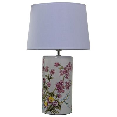 LAMPADA DA TAVOLO IN CERAMICA FLORES+92227,1XE27,MAX.40W NO IN °28X47CM, BASE:°13,5X33CM LL39906