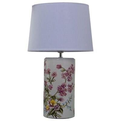 CERAMIC TABLE LAMP FLORES+92227,1XE27,MAX.40W NO IN °28X47CM, BASE:°13.5X33CM LL39906