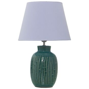 LAMPE DE TABLE EN CÉRAMIQUE TURQUOISE+92205,1XE27,MAX.40W NON °30X47CM, SOCLE: °15X30CM LL39912