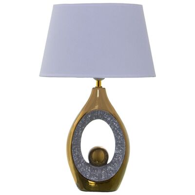 LAMPADA DA TAVOLO IN CERAMICA ORO+92231,1XE27,MAX40W NO INC 31.5X20X50CM, BASE:17X10X34CM LL39915