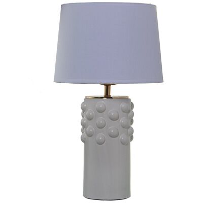 LAMPADA DA TAVOLO IN CERAMICA BIANCO OPACO+92227,1XE27,MAX.40W °28X49CM, BASE:°13X33CM LL39921