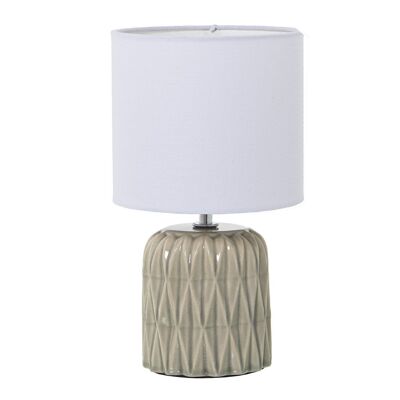 CREAM CERAMIC TABLE LAMP, 1XE14, MAX.40W °17X30CM, BASE: °11X14.5CM LL39928