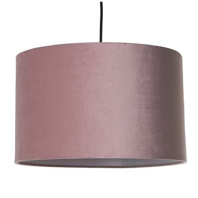 METAL CEILING LAMP PINK VELVET SCREEN, 1XE27, MAX.40°38X24CM, CABLE:100CM LL39936