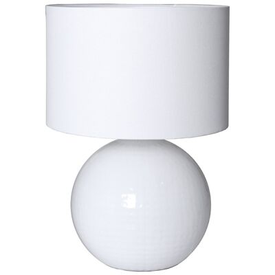 LAMPE DE TABLE EN VERRE BLANC _ø38X58 CM -1XE27-MAX.60W. (NON INCLUS) LL40269