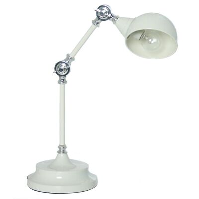 LÁMPARA SOBREMESA METAL BLANCA,1XE14, MAX.25W NO INCLUIDA 35X15,5X45CM LL44279