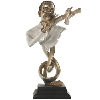 BUSTE EN RÉSINE FIGURINE DE MUSICIEN VIOLON AVEC BASE _24X22X42CM LL47162