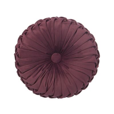 ROUND VIOLET VELVET CUSHION _°35CM-WITHOUT ZIPPER LL48455