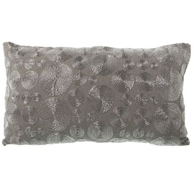 COUSSIN 30X50CM CERCLES ARGENT/FERMETURE ÉCLAIR POLYESTER 30X50CM LL48457