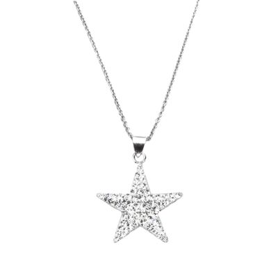 Chaîne Big Star cristal argent 925