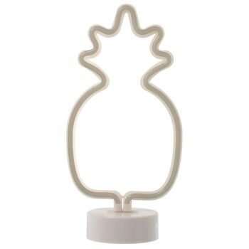 LAMPE DE TABLE NÉON JAUNE ANANAS, MATÉRIEL : PP+PVC 16,5X10X32,5CM, 3 PILES AA SANS LL48696 2