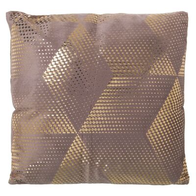 KISSEN 45X45CM ROSA/GOLD POLYESTER MIT REISSVERSCHLUSS, EINE SEITE 45X45CM LL48875