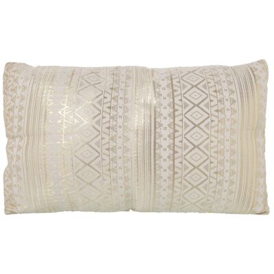 GOLDEN POLYESTER CUSHION WITH ZIPPER, ONE SIDE 30X50 CM. LL48878