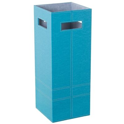 TURQUOISE LEATHER UMBRELLA STAND 21X21X55CM LL48898