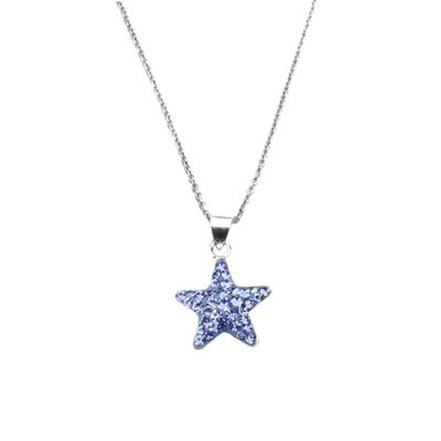 Catena Star in argento 925 zaffiro chiaro