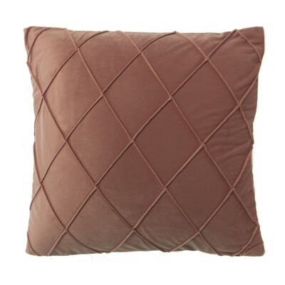 COJÍN TERCIOPELO ROSA ROMBOS C/CREMALLERA _45X45CM LL48994