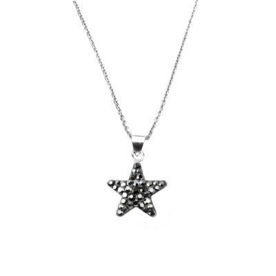 Chain Star 925 silver hematite