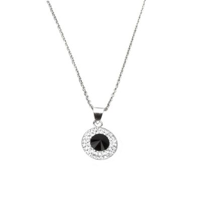 Necklace Letizia 925 silver crystal-jet