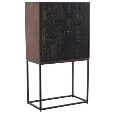 ARMARIO 2-P MADERA MANGO NATURAL C/PATAS METAL 76X43X137CM, ALT. PATAS:62CM LL49152