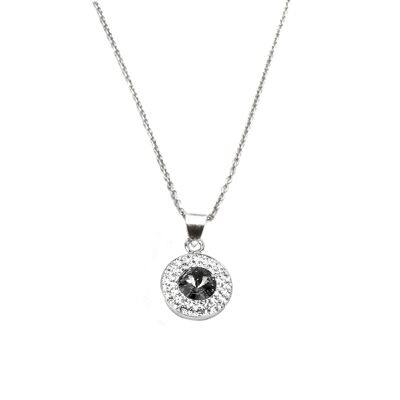 Kette Letizia 925 Silber crystal-black diamond