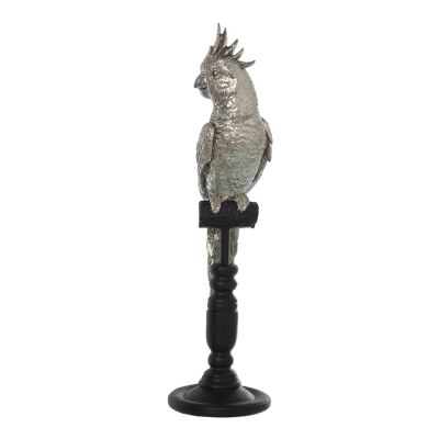 PARROT RESIN FIGURE W/SILVER STAND 9X8X28CM LL49313