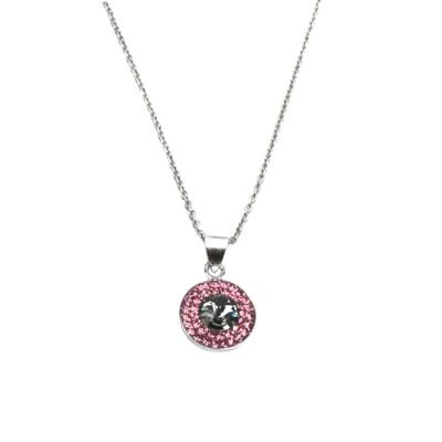 Kette Letizia 925 Silber light rose-black diamond