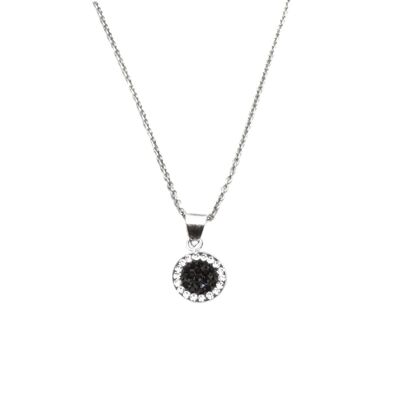 Kette Natalie 925 Silber crystal-jet