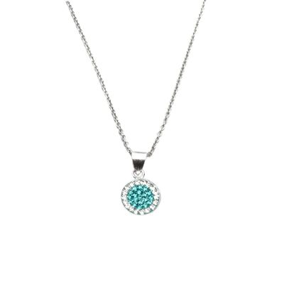 Necklace Natalie 925 silver crystal-blue zircon
