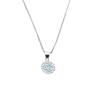 Kette Natalie 925 Silber crystal-aquamarin