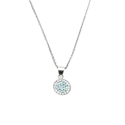 Necklace Natalie 925 silver crystal aquamarine