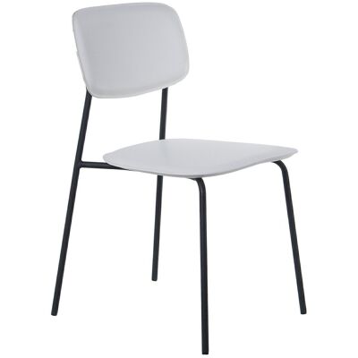 SILLA PP BLANCO PATAS METAL 43X48X78CM, ALT.ASIENTO:44CM LL49701