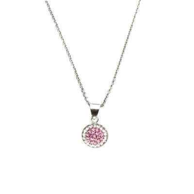 Necklace Natalie 925 silver crystal-light rose
