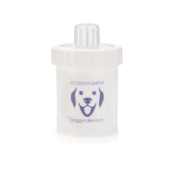 Doggypumper violet - remplissez de nourriture humide et de nourriture semi-solide pour chiens et récompensez en doses mesurées. Pour chiens et animaux de compagnie. 3