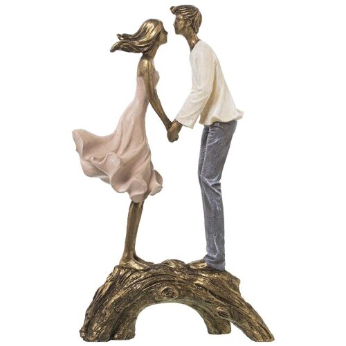 FIGURA RESINA PAREJA BESO 18X8X29CM LL49872