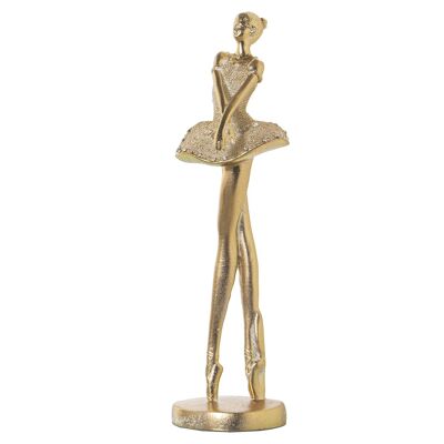 FIGURINE DANSEUSE DORÉE 11X9X30CM LL49884