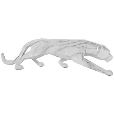ORIGAMI PANTHER RESIN FIGUREMARBLE FINISH 48X11X13CM LL50153