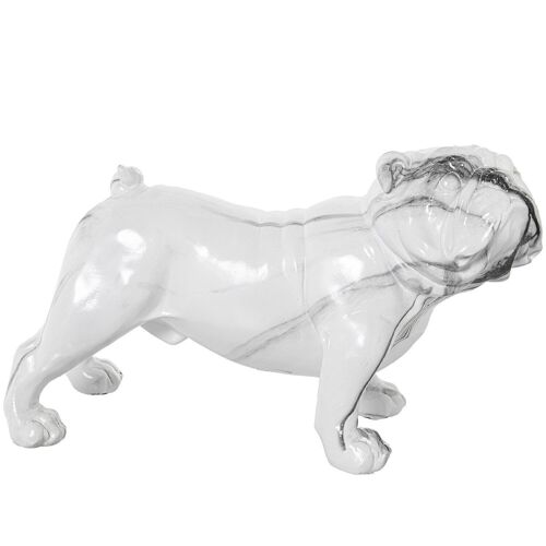 FIGURA RESINA PERRO ACABADO MÁRMOL 39X18X23CM LL50161