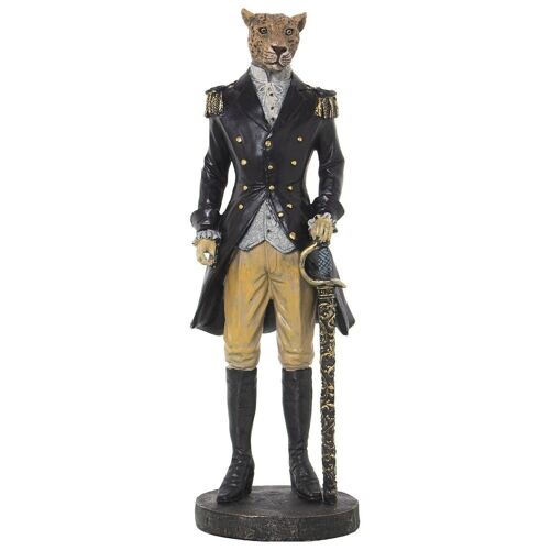 FIGURA RESINA LEOPARDO C/TRAJE 15X13X43CM LL50173