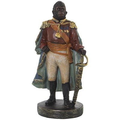 FIGURINE ORANG-OUTAN EN RÉSINE AVEC COSTUME 16X13X32CM LL50189