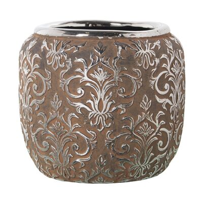 VASO IN CERAMICA ARGENTO ANTICO °30X27CM LL50253