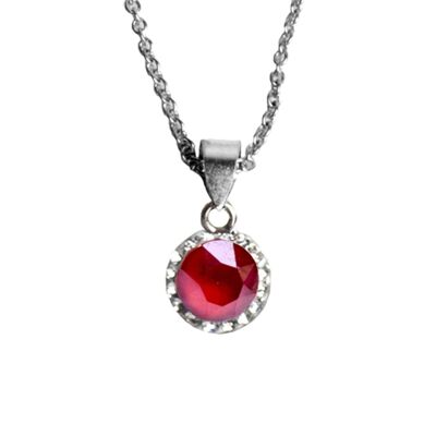 Kette Lina 925 Silber crystal royal red