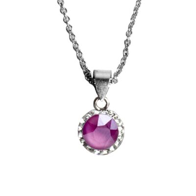 Chain Lina 925 silver crystal peony pink
