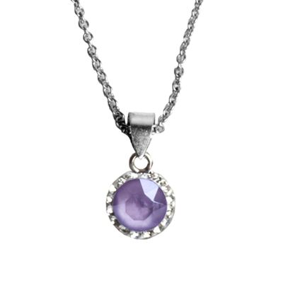 Necklace Lina 925 silver crystal lilac