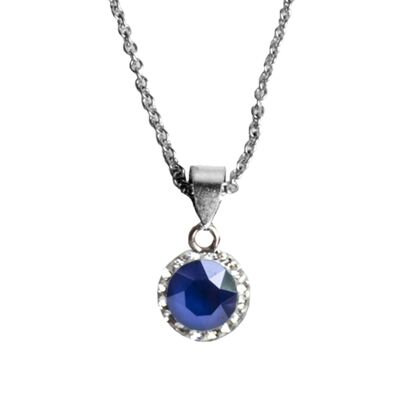 Cadena Lina 925 plata cristal azul royal