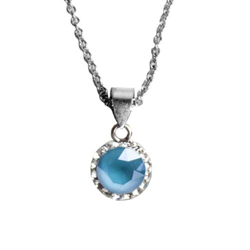 Kette Lina 925 Silber crystal azure blue